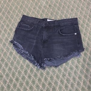 Black jean shorts
